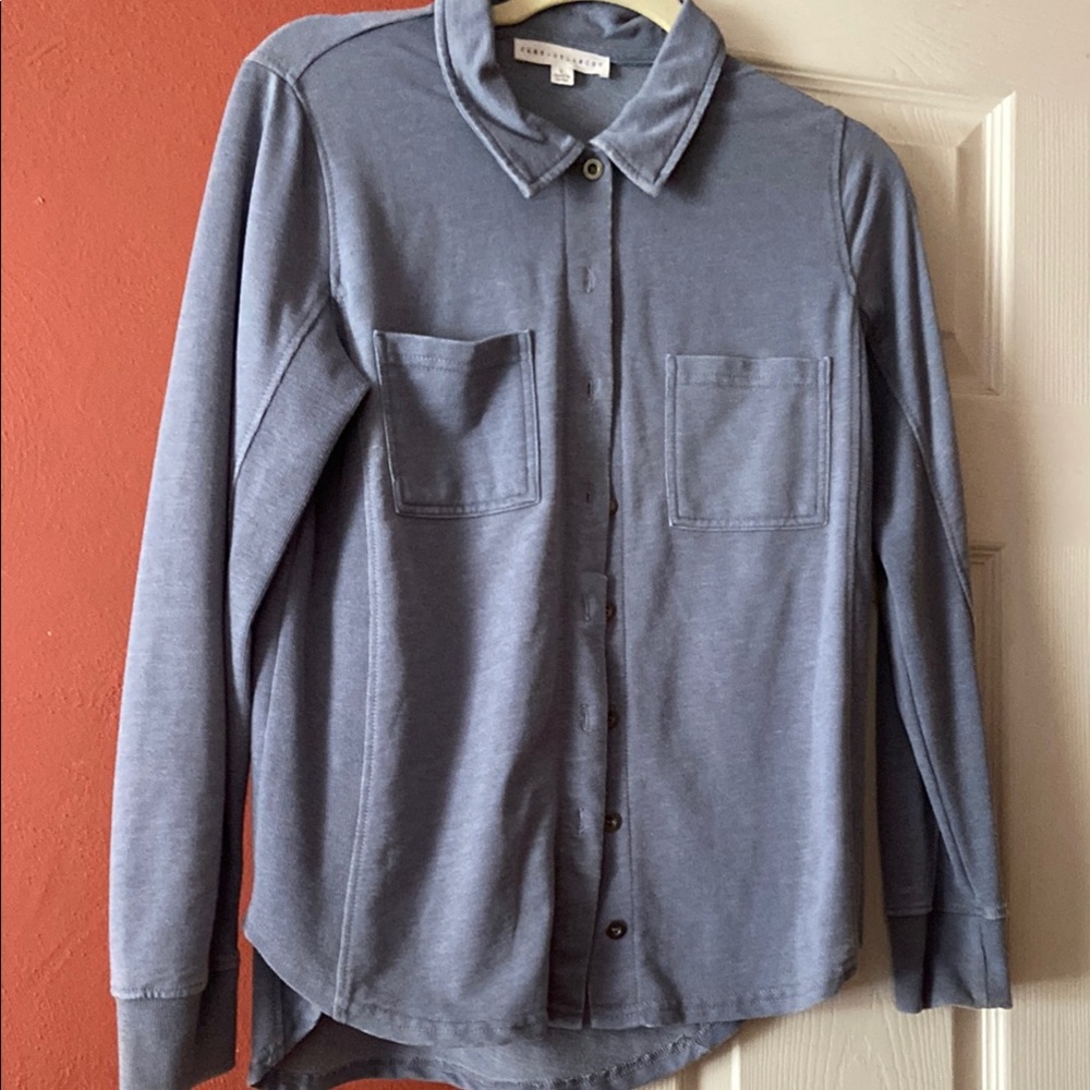 Jane and Delancey Slate Button-Down Shirt